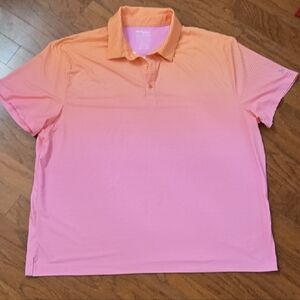 Birdie Bound Orange and Pink Men's Shirt Size 3XL